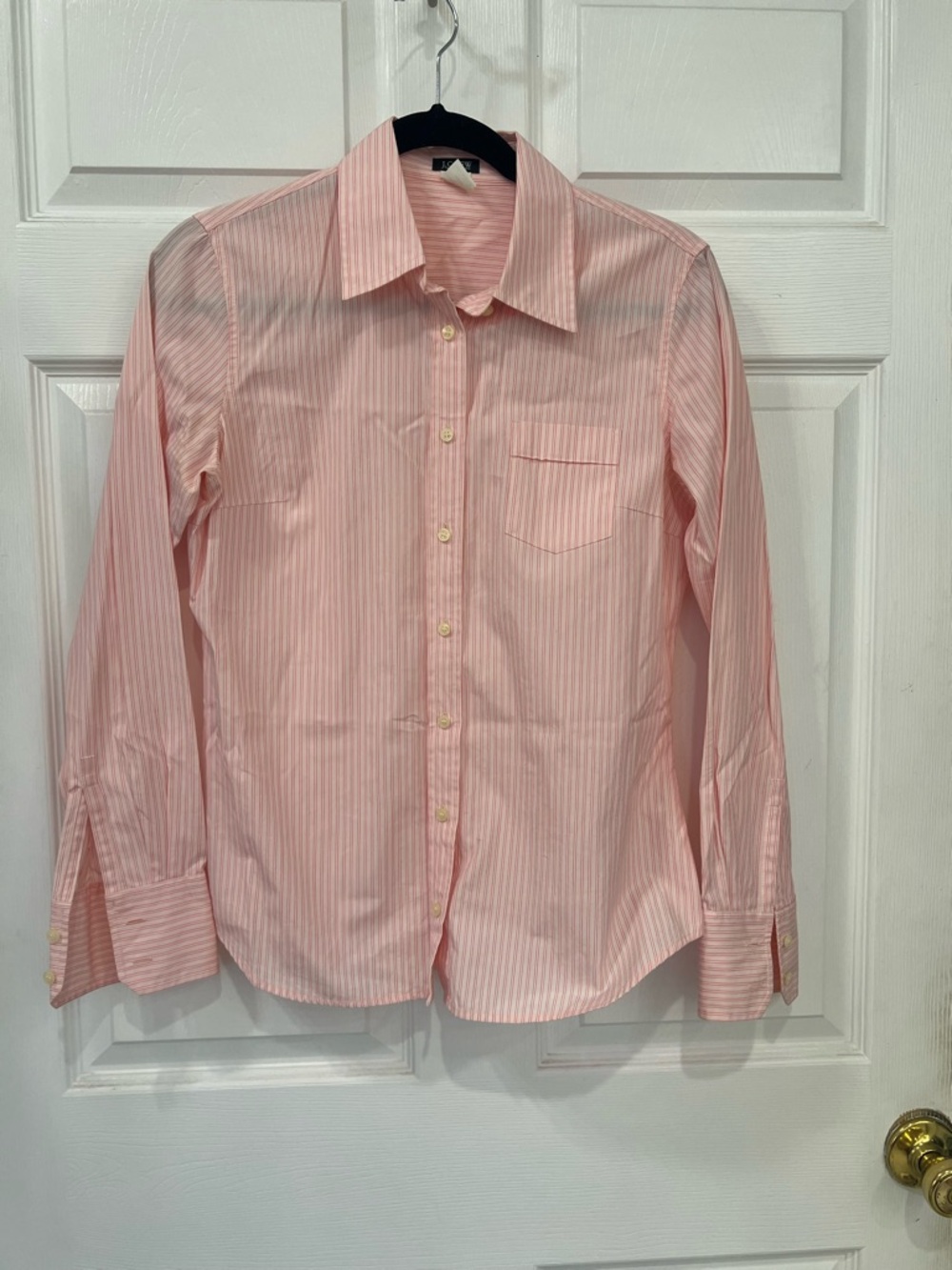 J. Crew Factory Pink Striped Button-Down Shirt